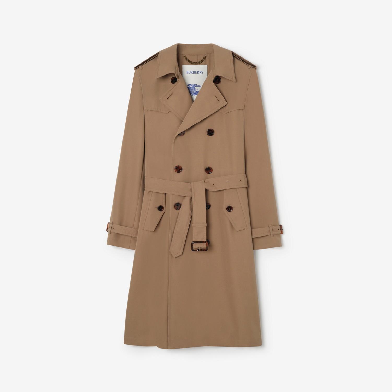 Long Silk Cotton Foxfield Trench Coat by BURBERRY
