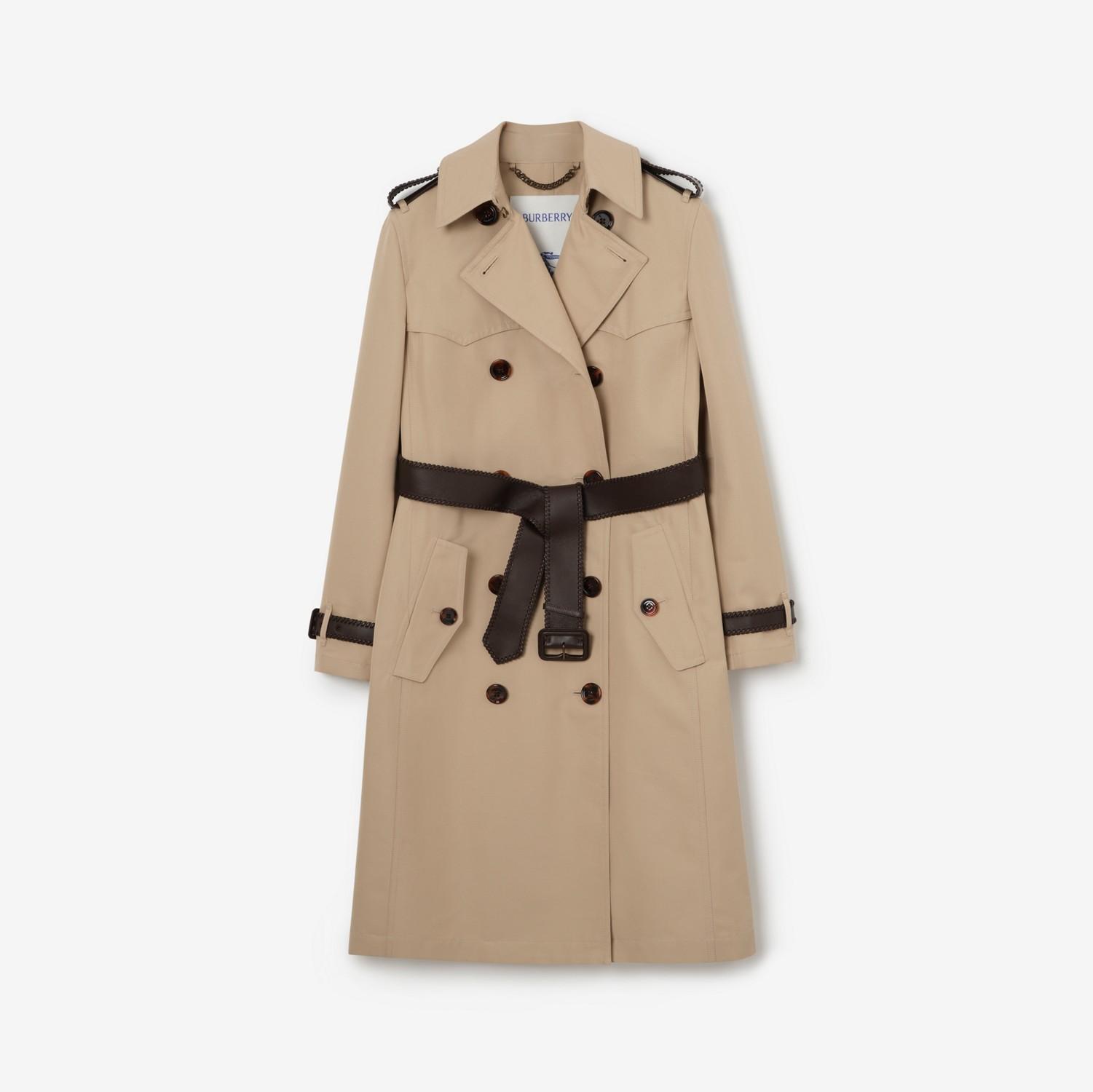 Long Silk Cotton Foxfield Trench Coat by BURBERRY