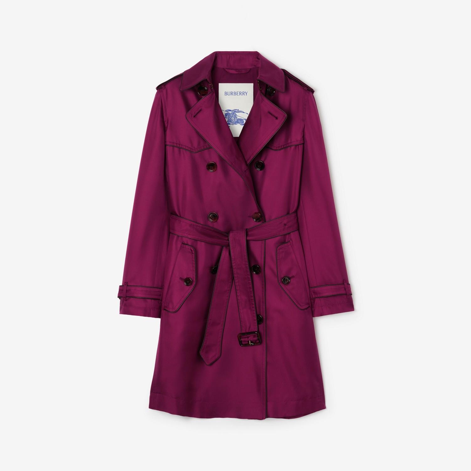 Long Silk Foxfield Trench Coat by BURBERRY