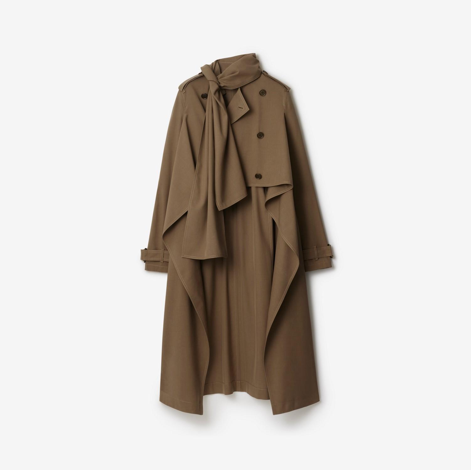 Long Silk Scarf Trench Coat by BURBERRY