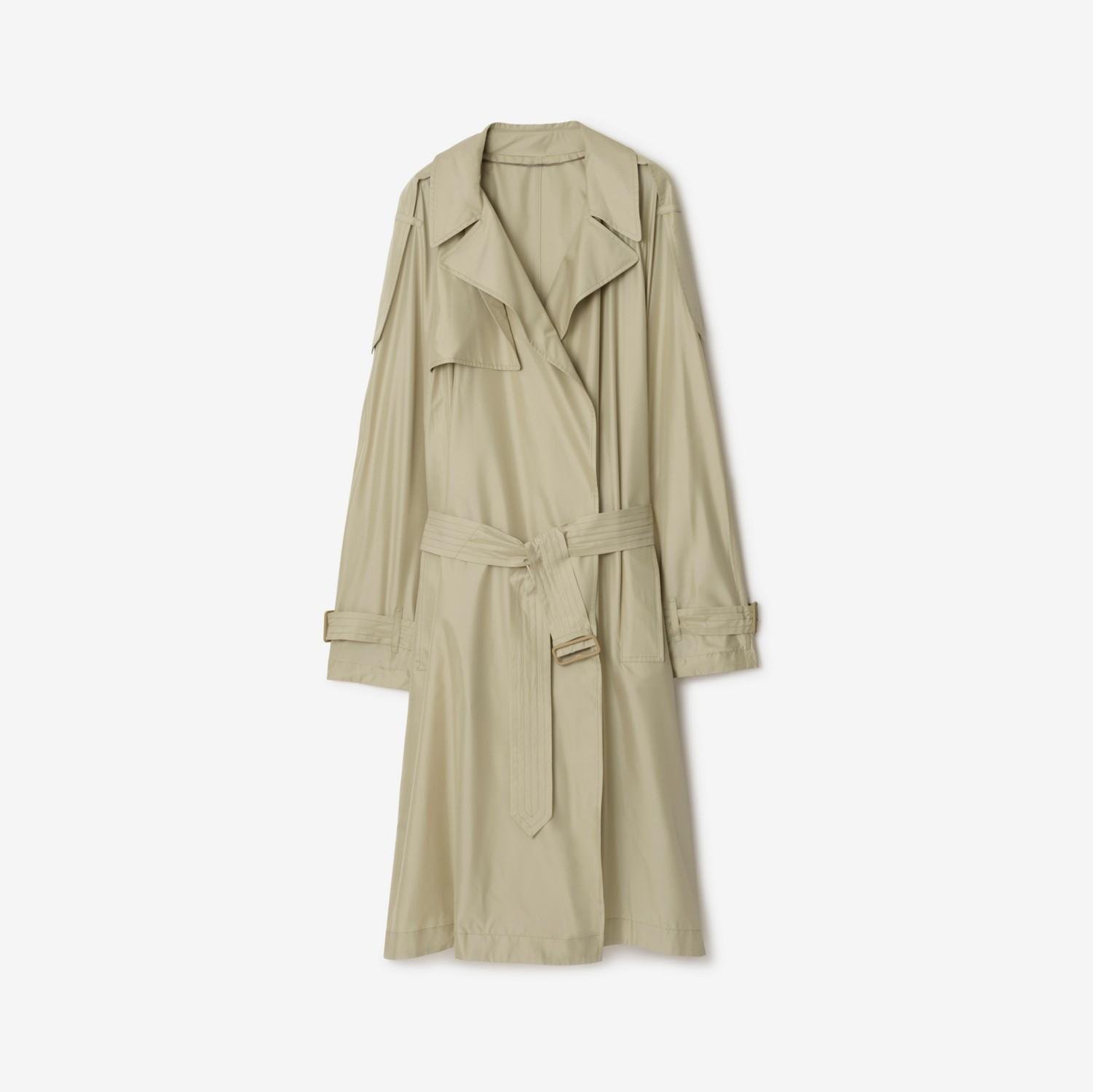 Long Silk Trench Coat by BURBERRY