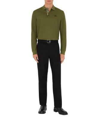 Long Sleeve Cotton Polo Shirt by BURBERRY