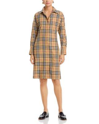 Long Sleeve Shirt Dress by BURBERRY
