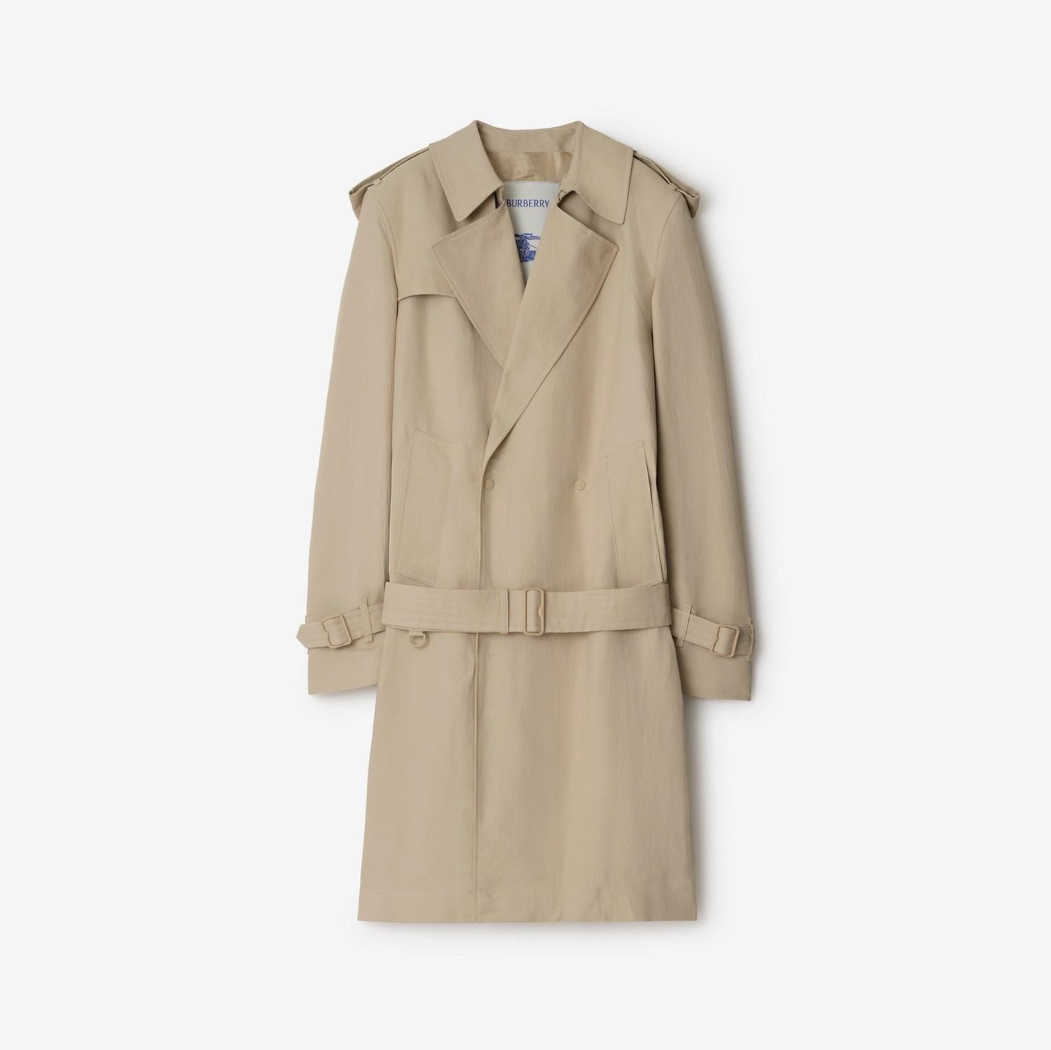 Long Tricotine Trench Coat by BURBERRY