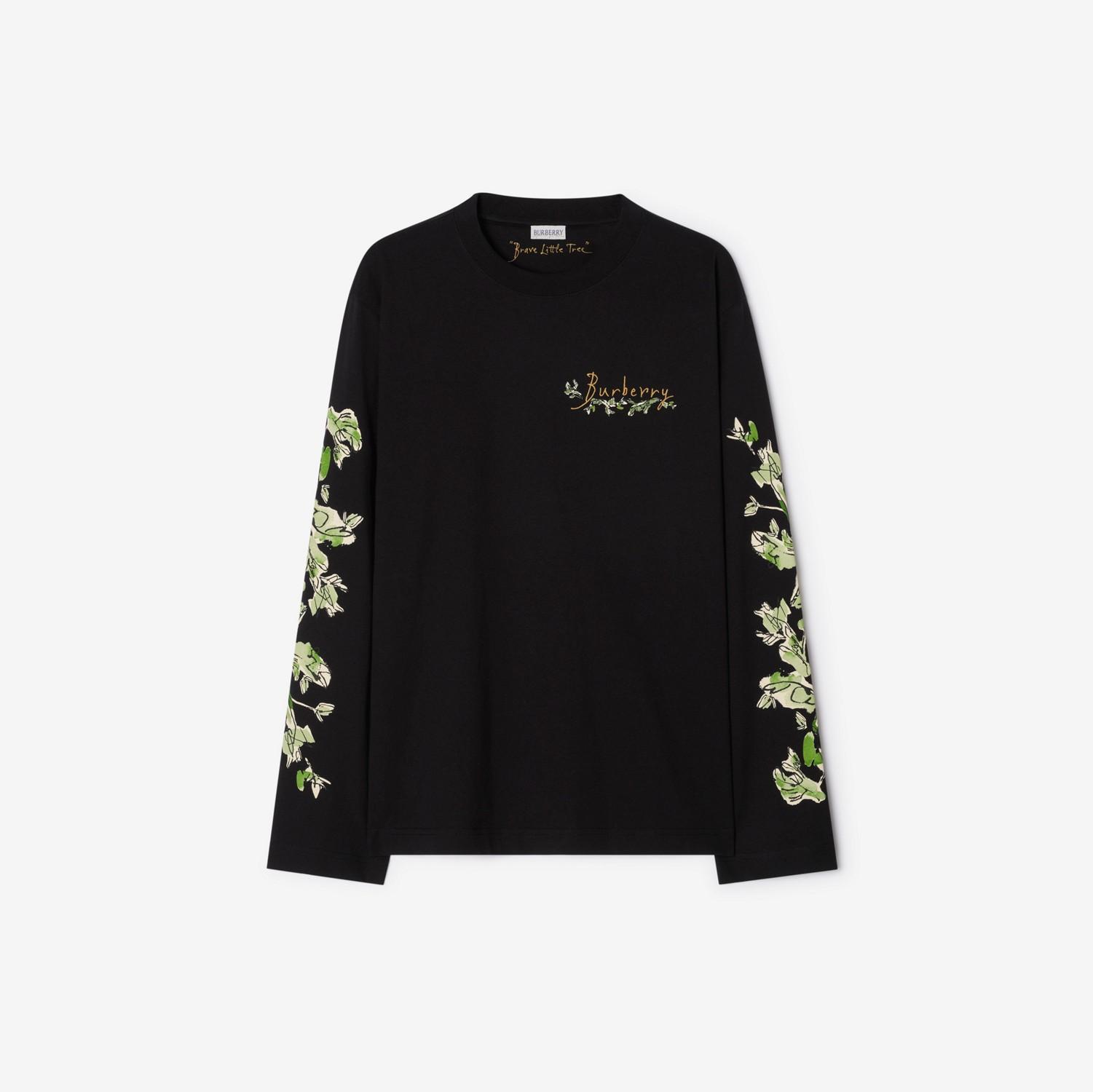 Long-sleeve Brave Little Tree Cotton T-shirt by BURBERRY