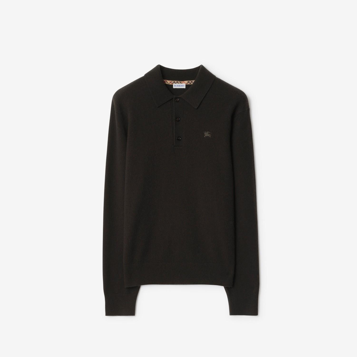 Long-sleeve Cashmere Blend Polo Shirt by BURBERRY