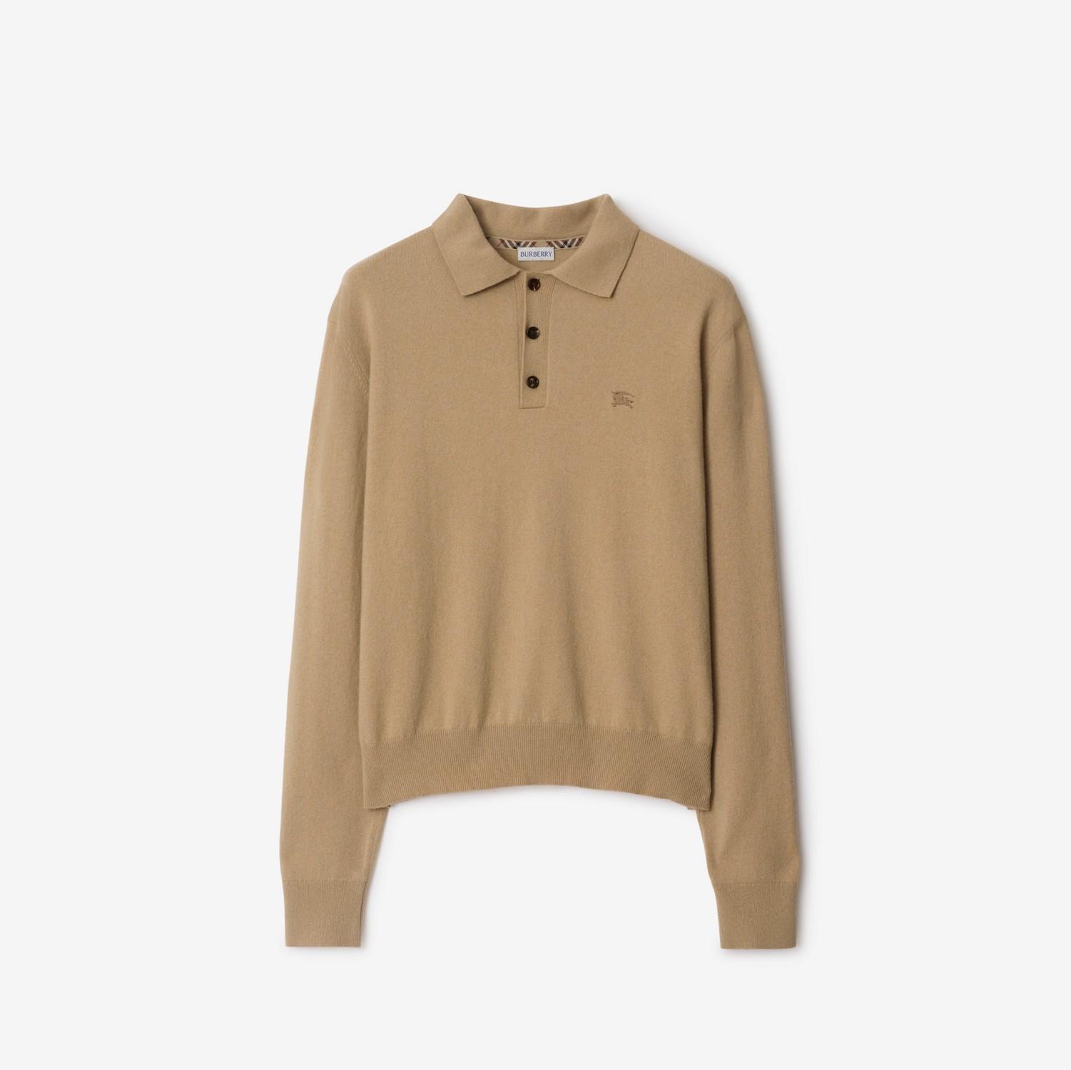 Long-sleeve Cashmere Blend Polo Shirt by BURBERRY
