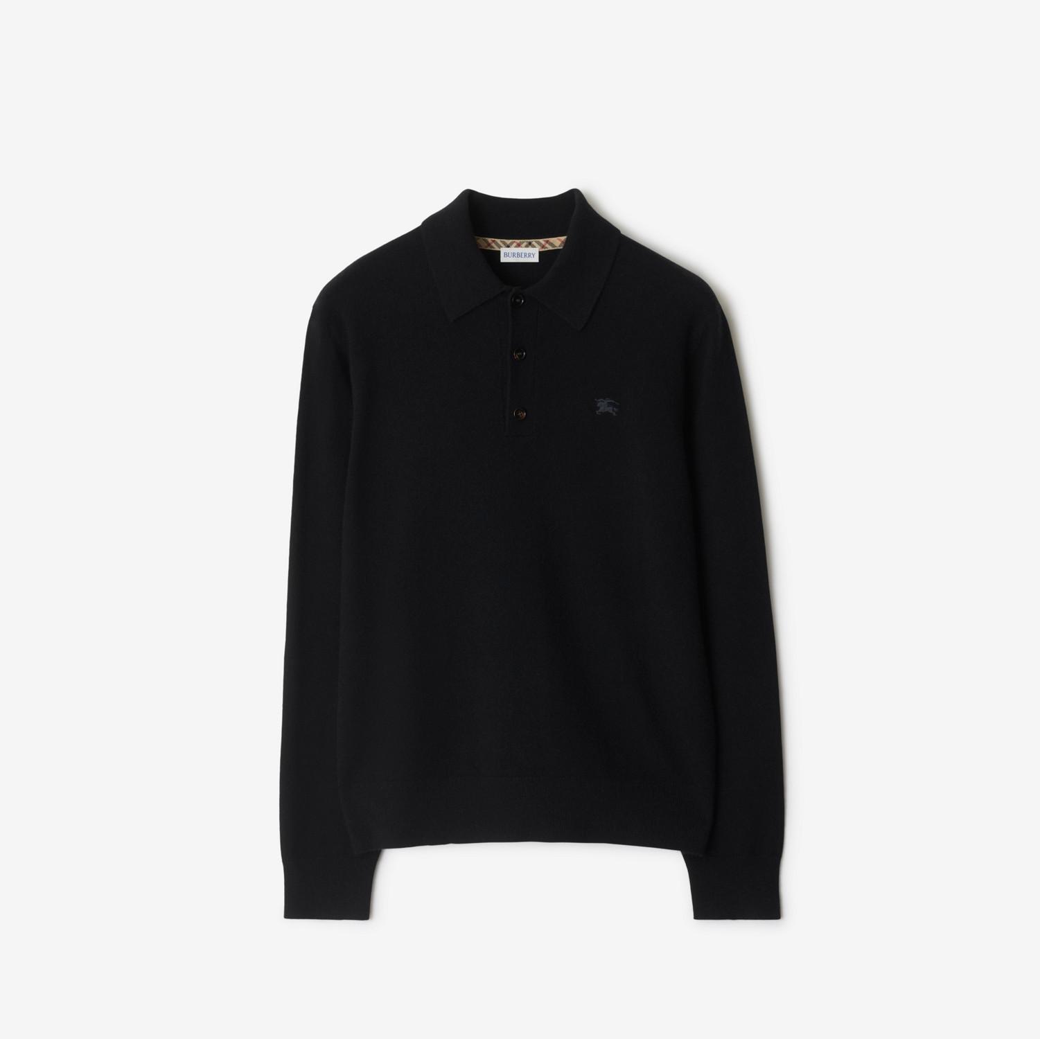 Long-sleeve Cashmere Blend Polo Shirt by BURBERRY