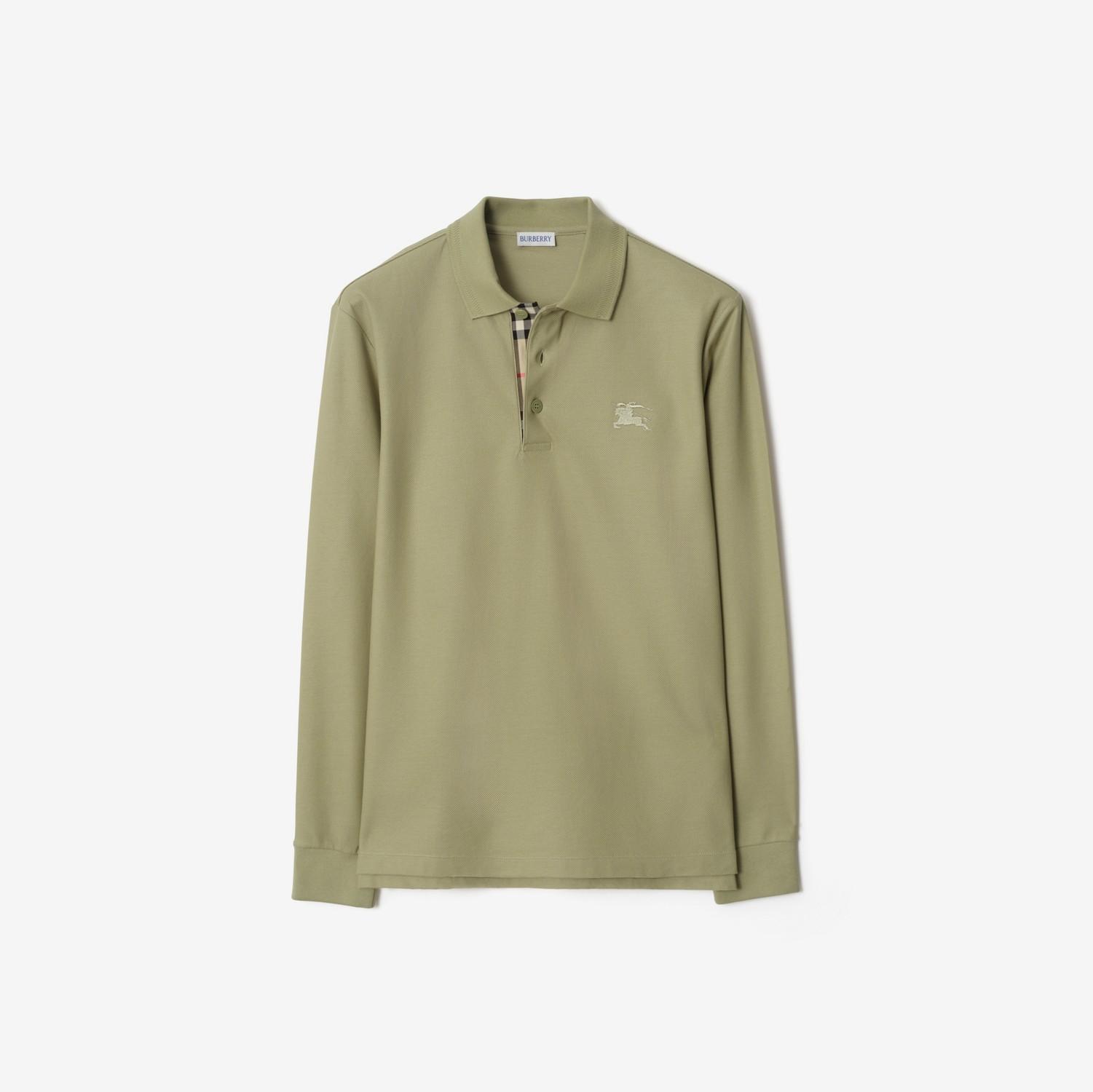 Long-sleeve Cotton Polo Shirt by BURBERRY