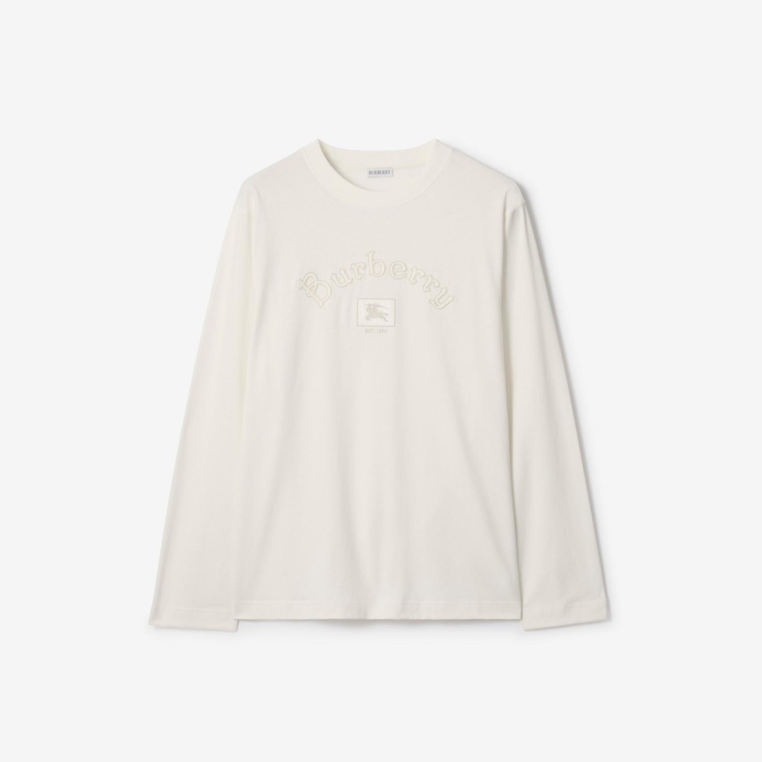 Long-sleeve Gothic Logo Cotton T-shirt by BURBERRY