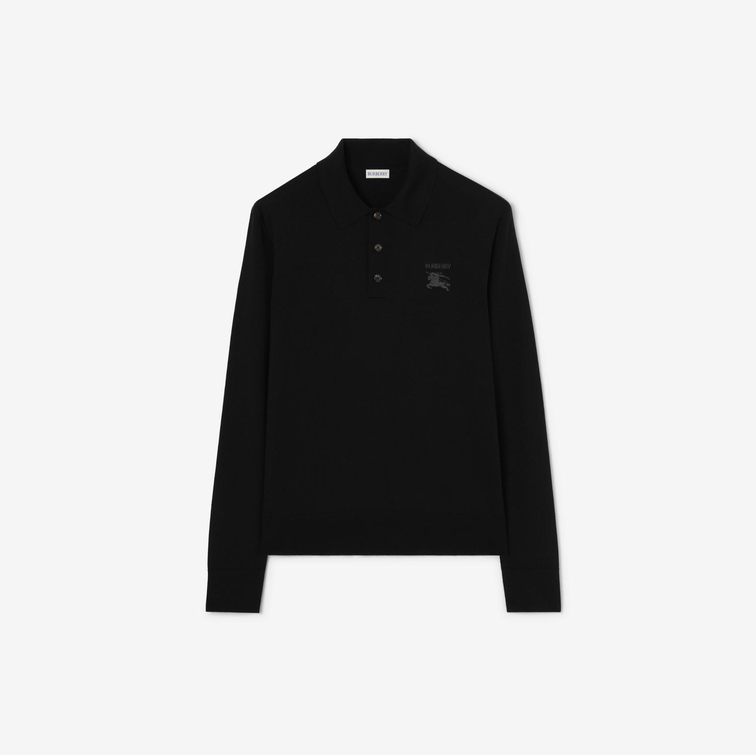 Long-sleeve Knight Wool Polo Shirt by BURBERRY