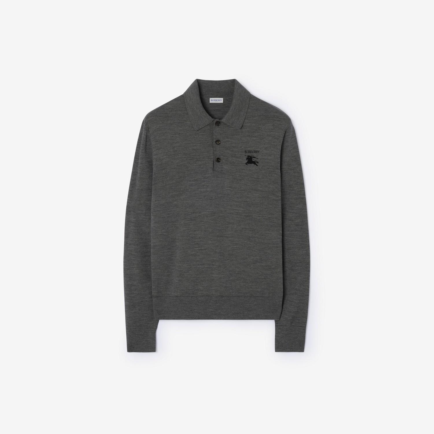 Long-sleeve Knight Wool Polo Shirt by BURBERRY