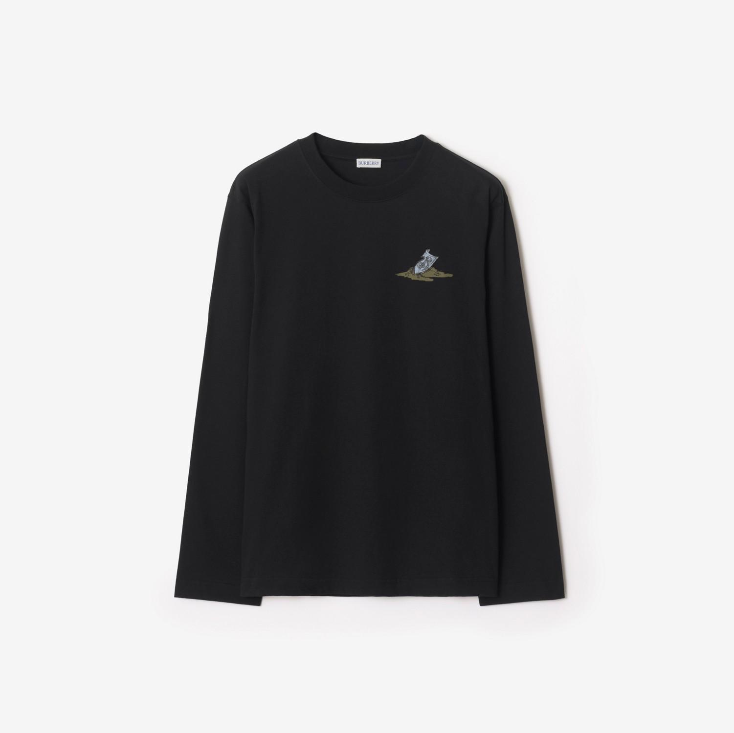 Long-sleeve Sleeping Knight Cotton T-shirt by BURBERRY Long-sleeve Sleeping Knight Cotton T-shirt by BURBERRY