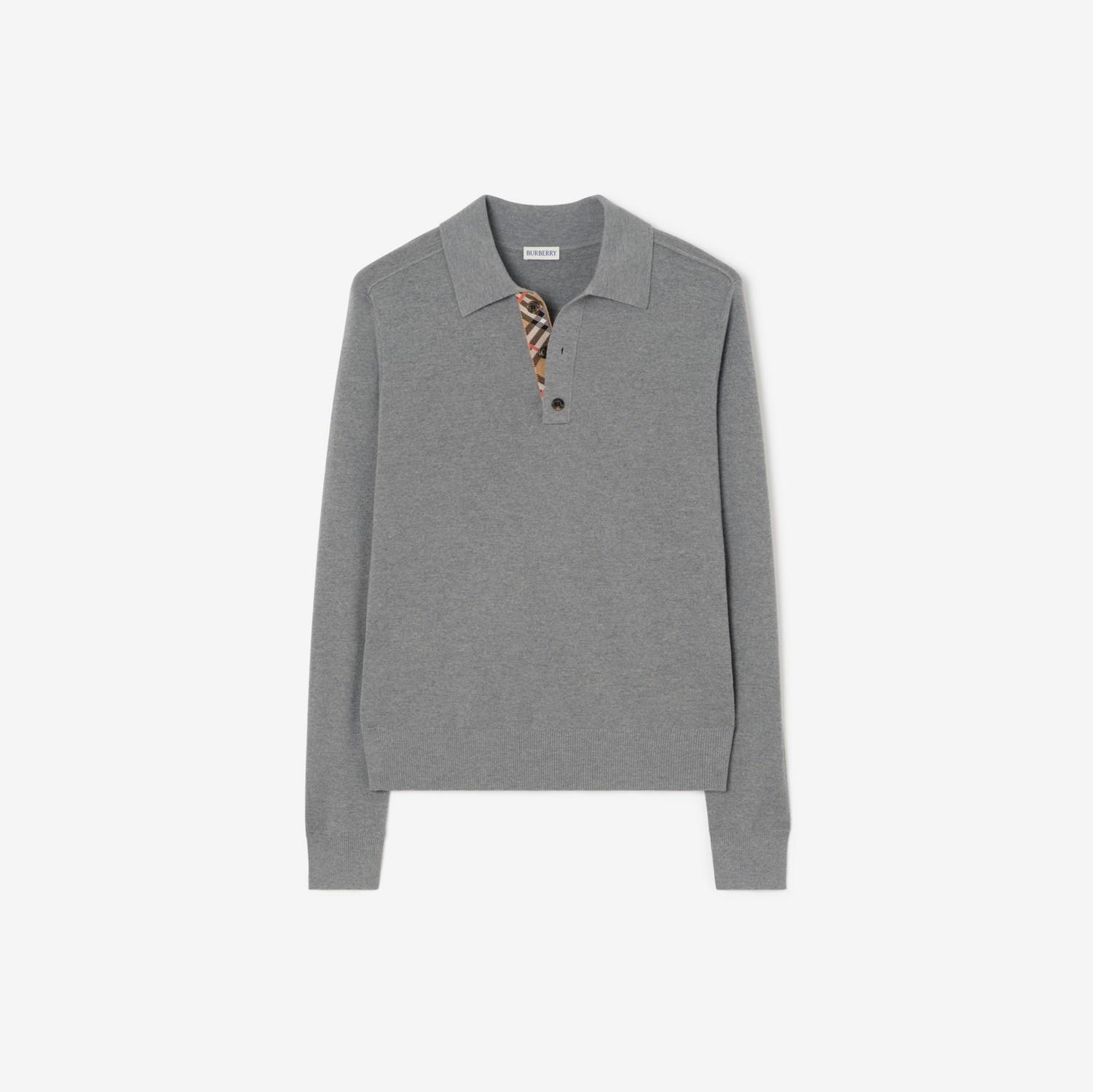 Long-sleeve Wool Polo Shirt by BURBERRY