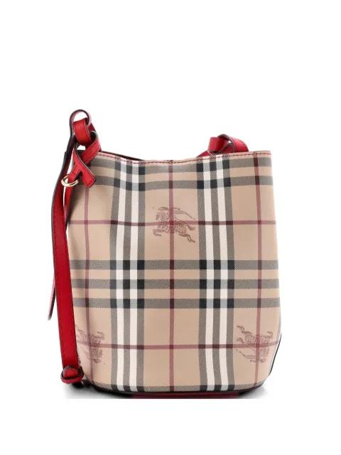 Lorne Haymarket Coated Canvas Small bucket bag by BURBERRY 