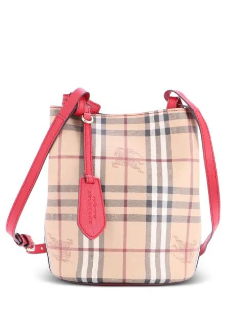 Lorne Haymarket Coated Canvas Small bucket bag by BURBERRY 