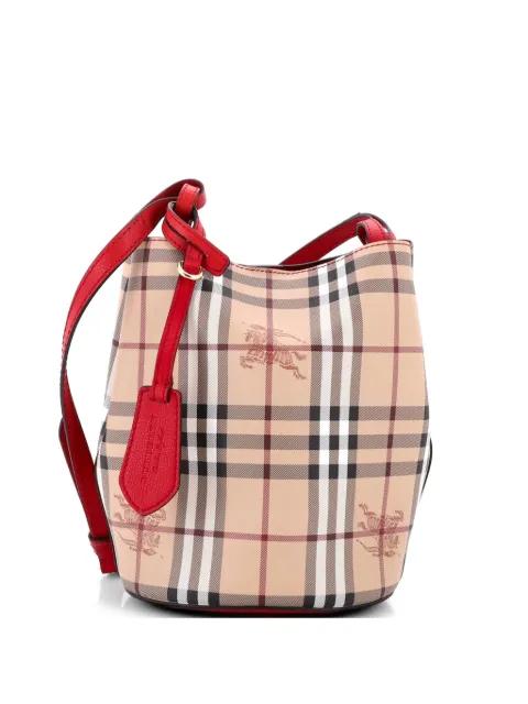 Lorne Haymarket Coated Canvas Small bucket bag by BURBERRY 