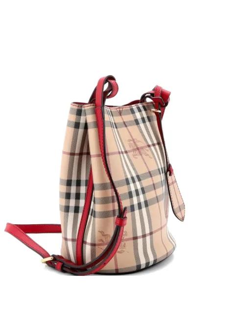 Lorne Haymarket Coated Canvas Small bucket bag by BURBERRY 