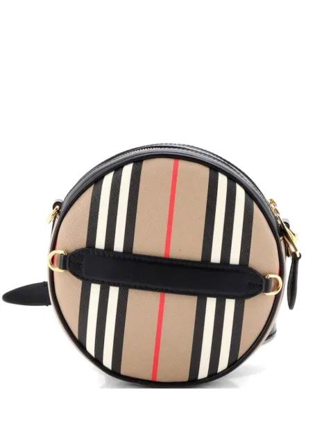 Louise Round Bag Icon Stripe E-Canvas belt bag by BURBERRY 