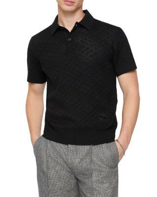 Marcus Check Wool Polo Shirt by BURBERRY