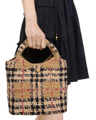 Margate Mini Raffia Tote by BURBERRY