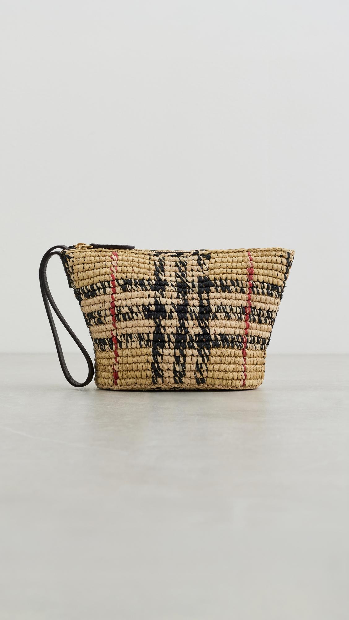 Margate Small Raffia Pouch by BURBERRY