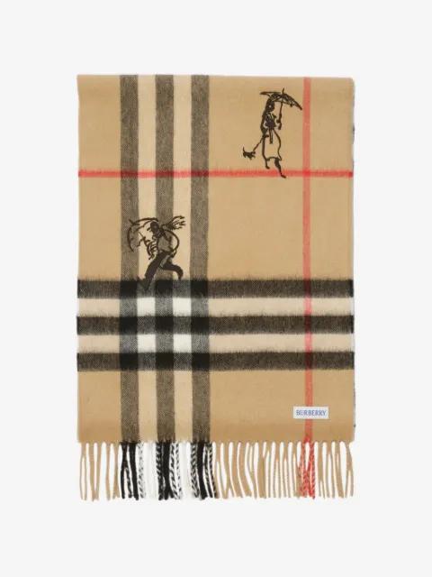 Mates checkered cashmere scarf by BURBERRY