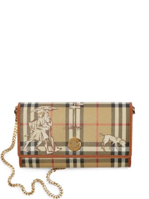 Mates checkered chain-strap shoulder bag by BURBERRY