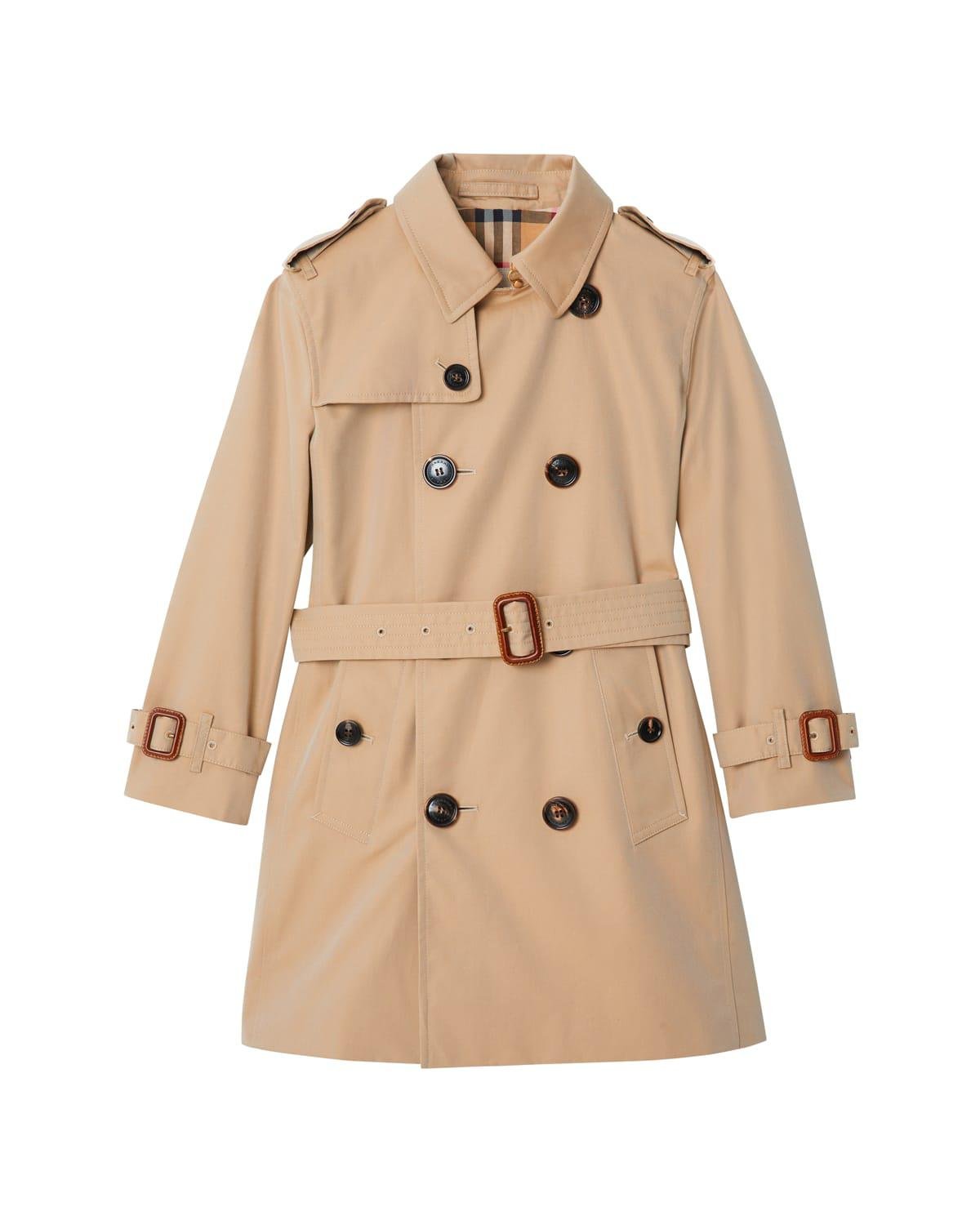 Mayfair Collared Trench Coat, Size 3-14 by BURBERRY