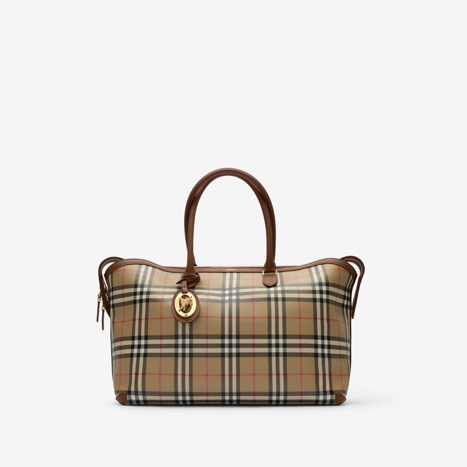 Medium Check Zip Tote by BURBERRY