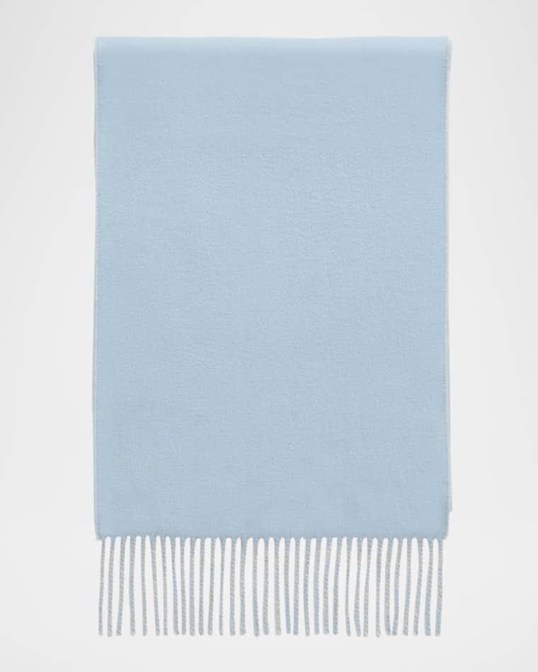 Men's Cashmere Double-Face EKD Embroidered Scarf by BURBERRY