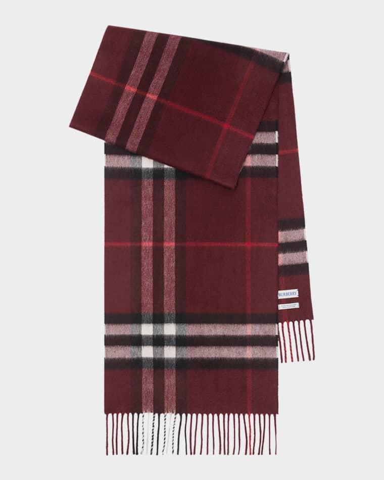 Men's Cashmere Giant Check Scarf by BURBERRY