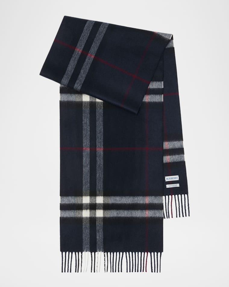 Men's Cashmere Giant Check Scarf by BURBERRY