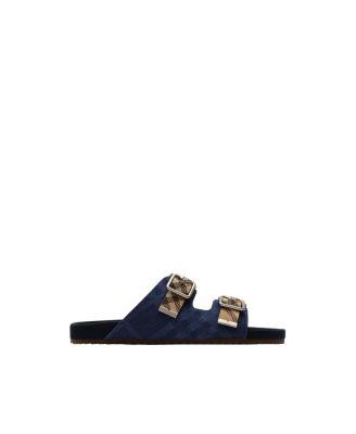 Men's Check Denim Urchin Sandals by BURBERRY