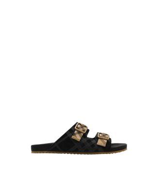 Men's Check Suede Urchin Sandals by BURBERRY
