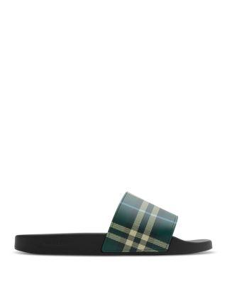 Men's Furley Vintage Check Slide Sandals by BURBERRY Men's Furley Vintage Check Slide Sandals by BURBERRY