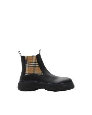Men's Leather Creeper Low Chelsea Boots by BURBERRY