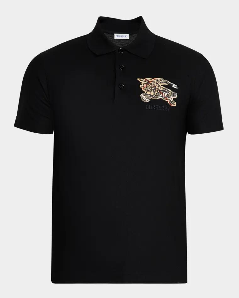 Men's Slim-Fit EKD Check Pique Polo Shirt by BURBERRY