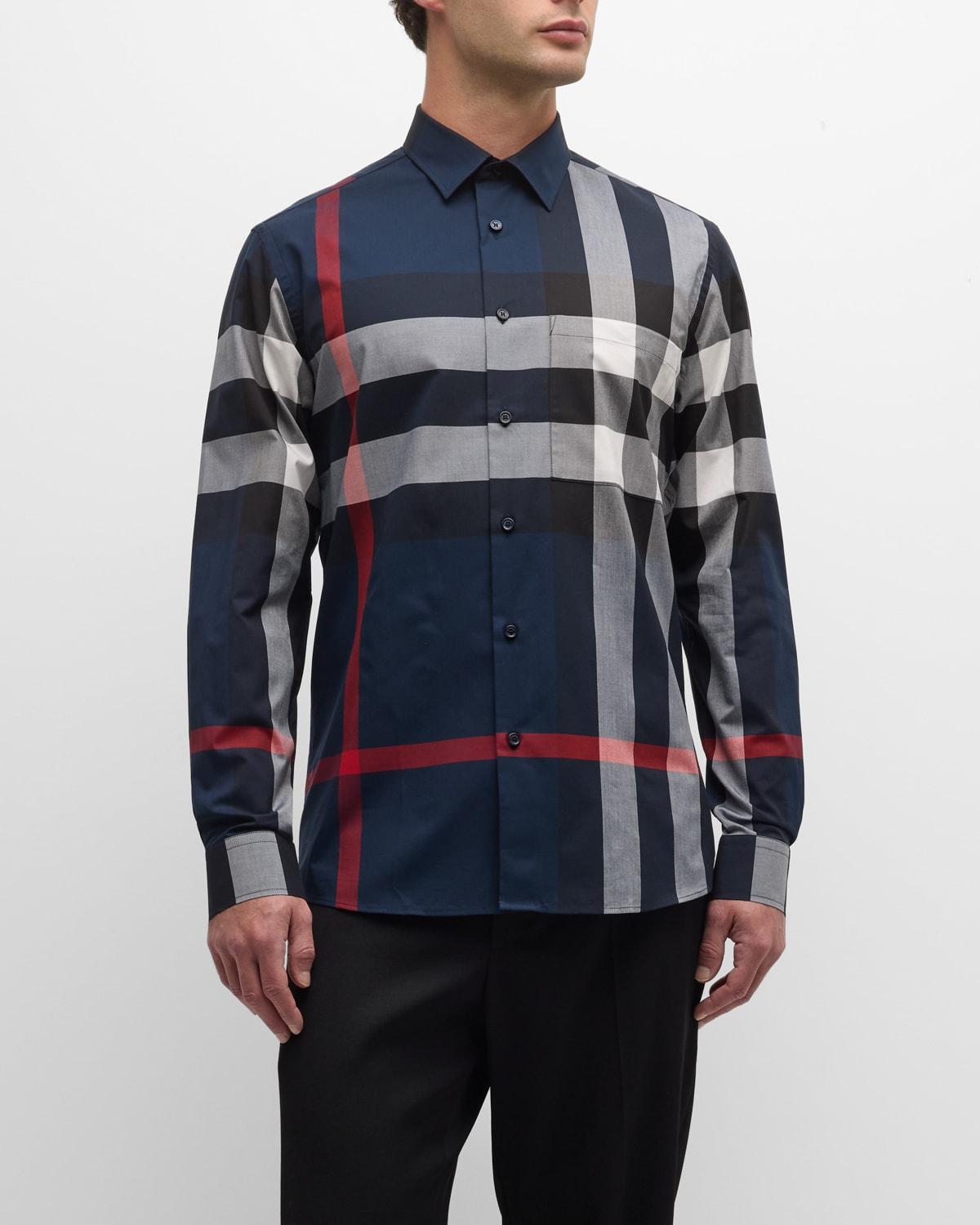 Men's Summerton Check Button-Down Shirt by BURBERRY