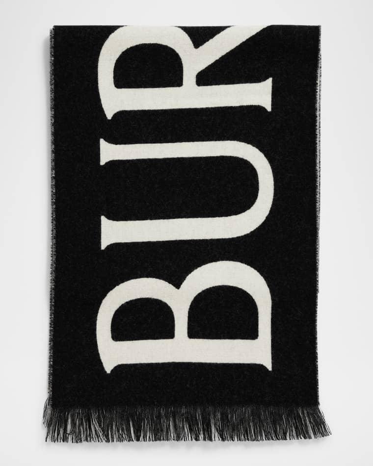 Men's Wool Logo B-Shield Scarf by BURBERRY