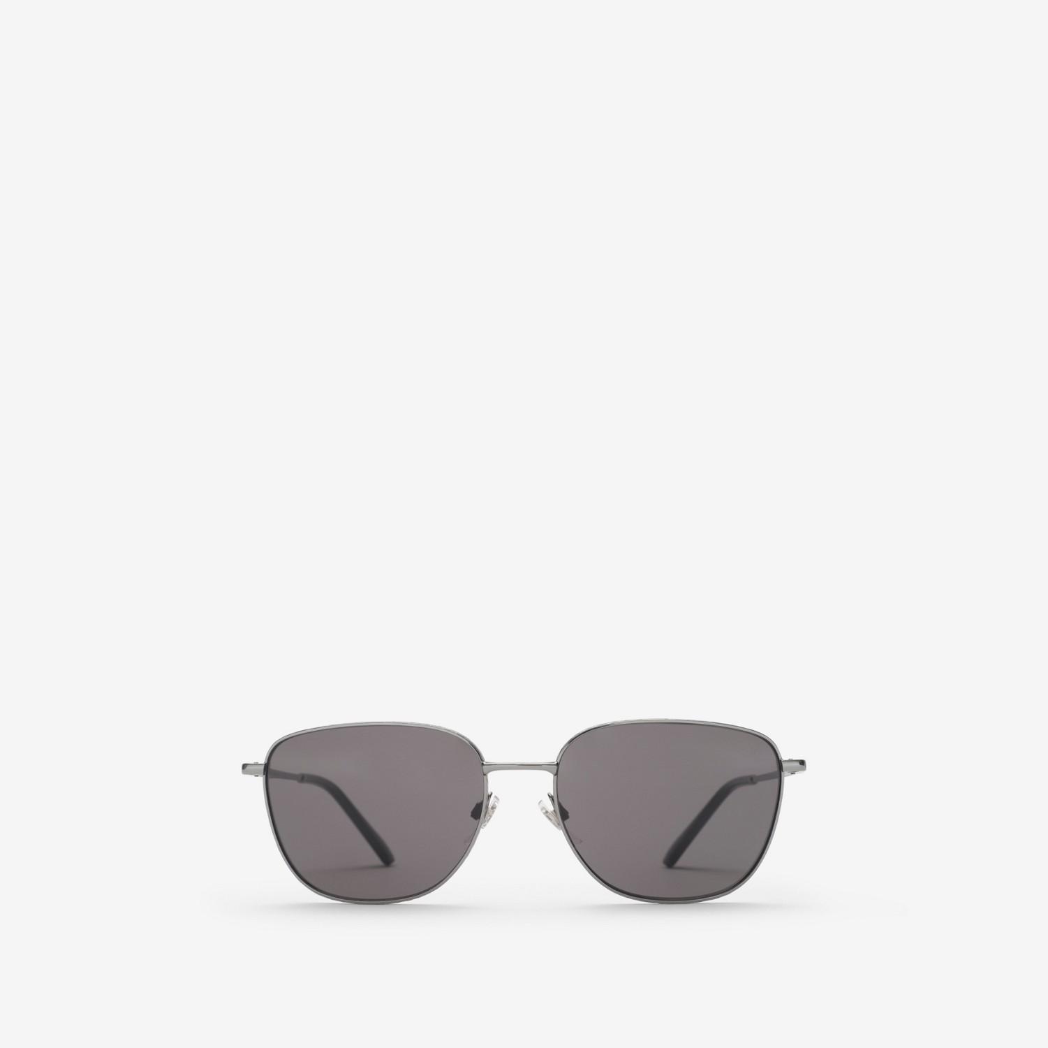 Metal Check Square Sunglasses by BURBERRY