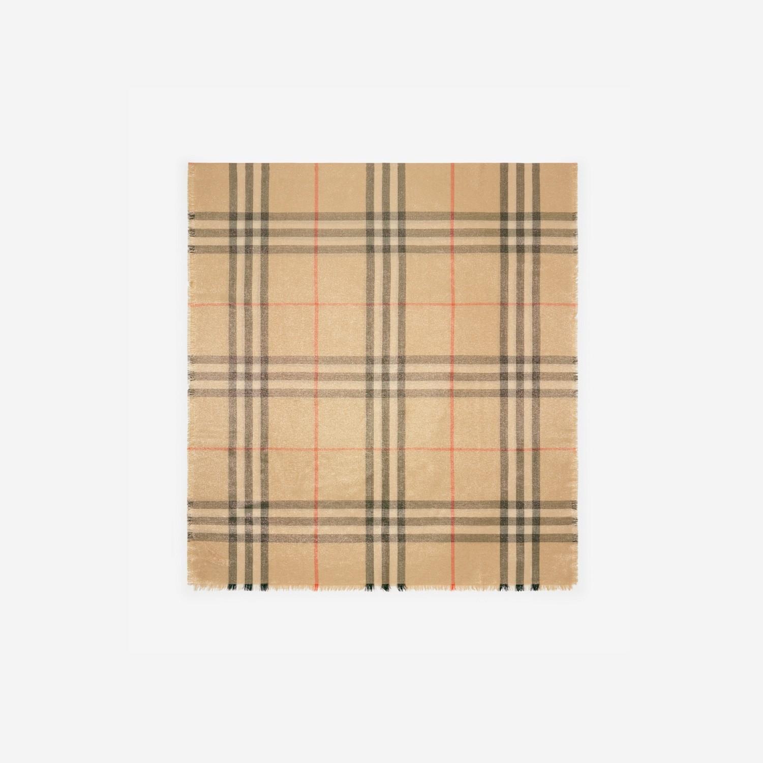 Metallic Wool Silk Scarf by undefined