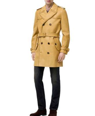 Mid-length Leather Leverton Trench Coat by BURBERRY