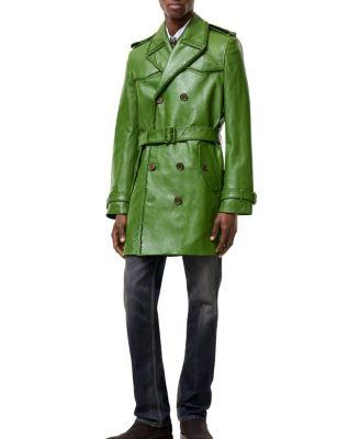 Mid-length Leather Leverton Trench Coat by BURBERRY