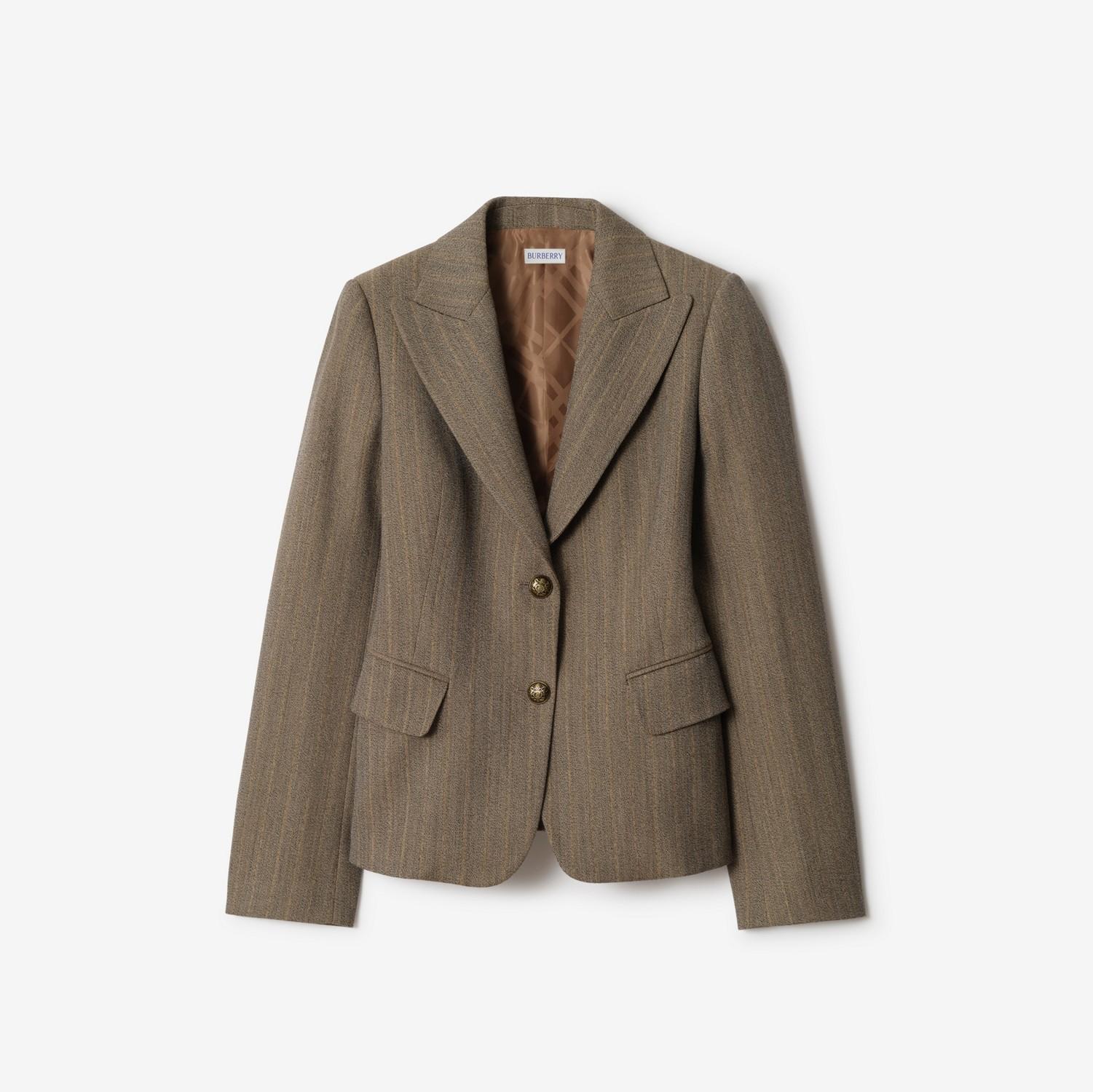 Mouliné Wool Tailored Jacket by BURBERRY