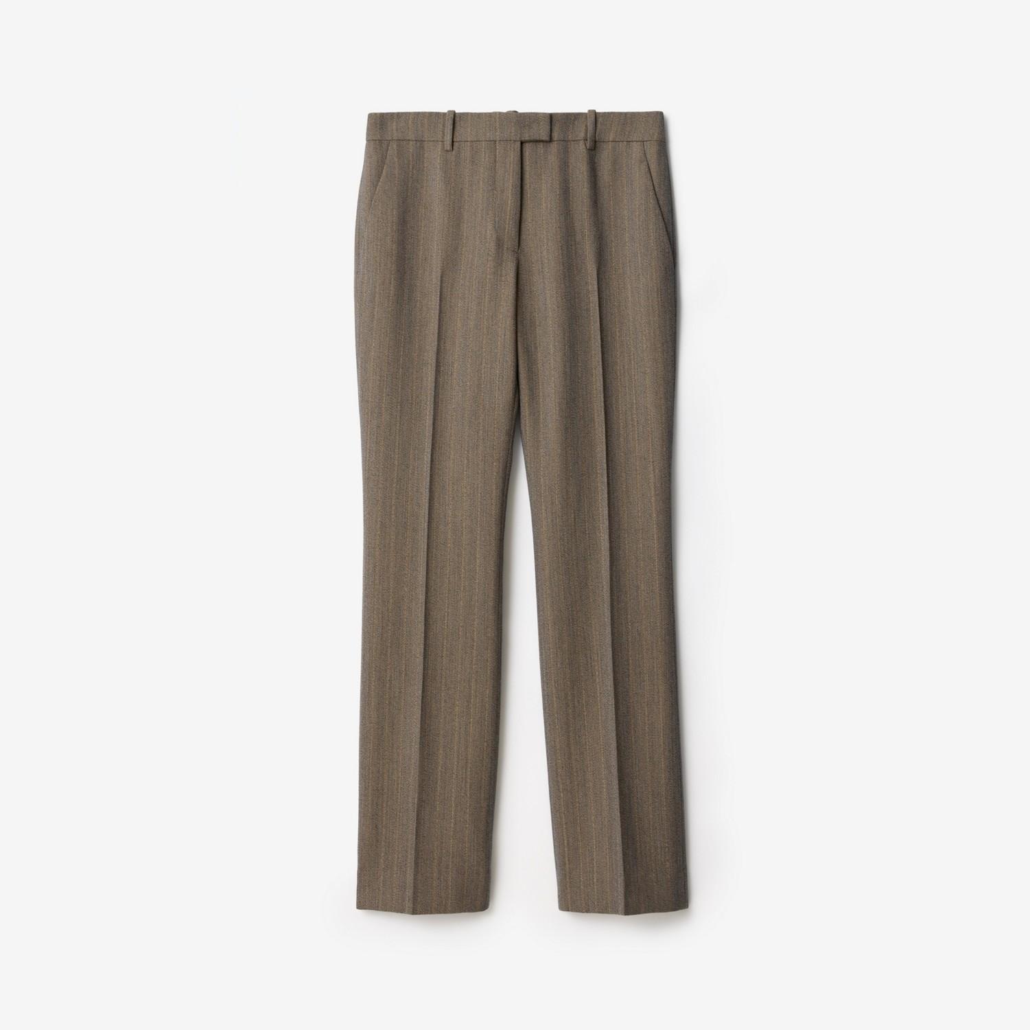 Mouliné Wool Tailored Trousers by BURBERRY