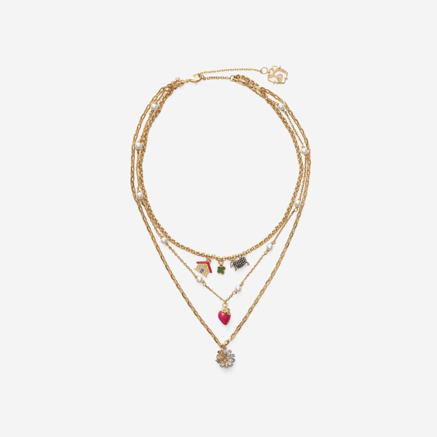 Multi-layered Charm Necklace by BURBERRY