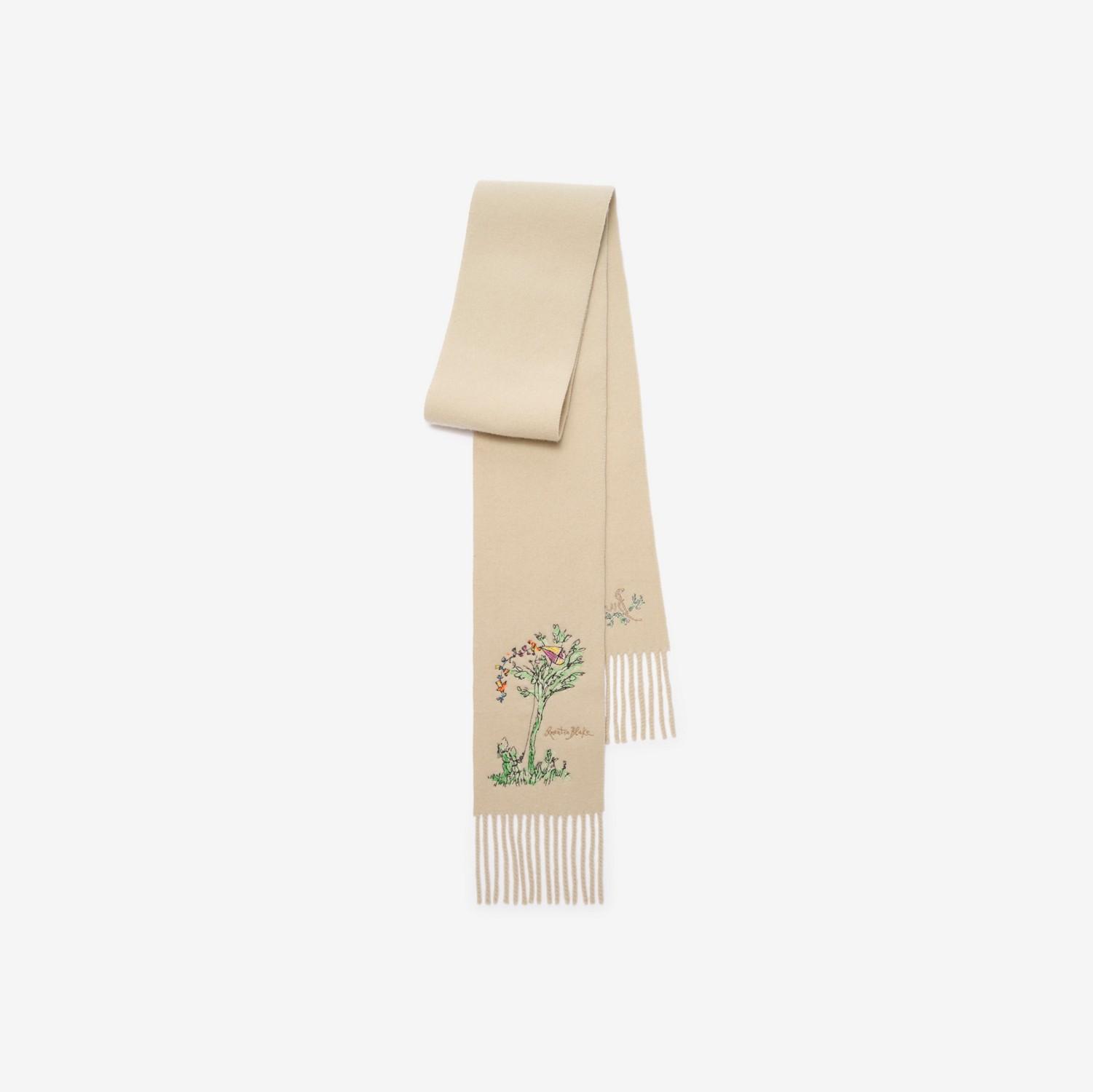 Narrow Brave Little Tree Cashmere Scarf by BURBERRY