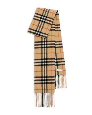 Narrow Check Cashmere Scarf by BURBERRY