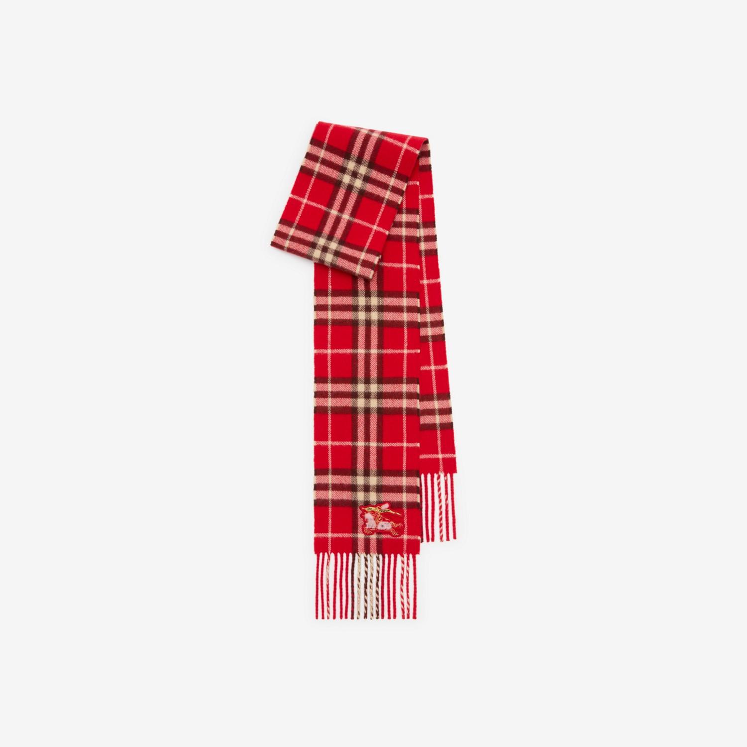 Narrow Check Cashmere Scarf by BURBERRY